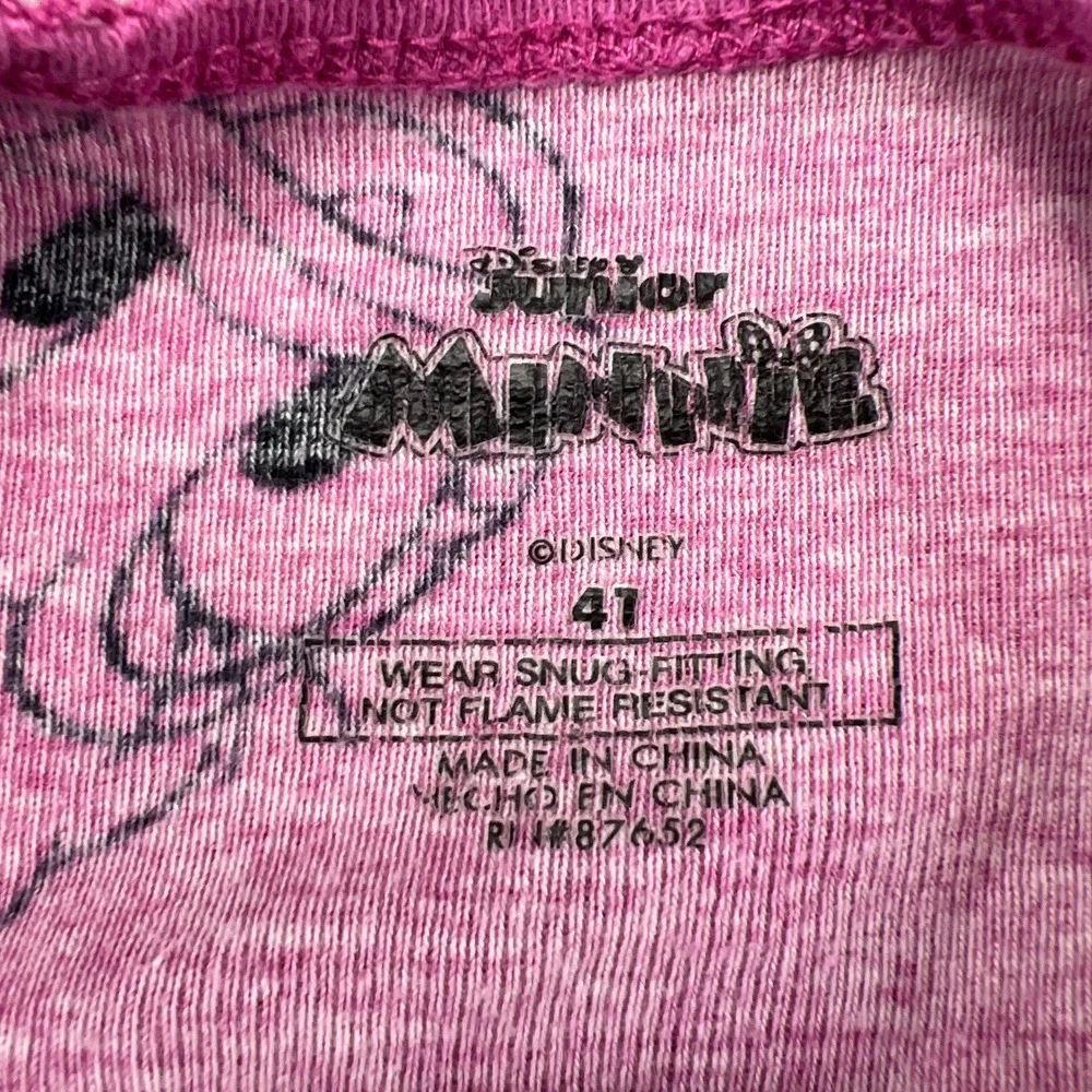 Disney Minnie Mouse 2 Piece Pajama Set Kids 4T Pink Graphic Not Flame Resistant